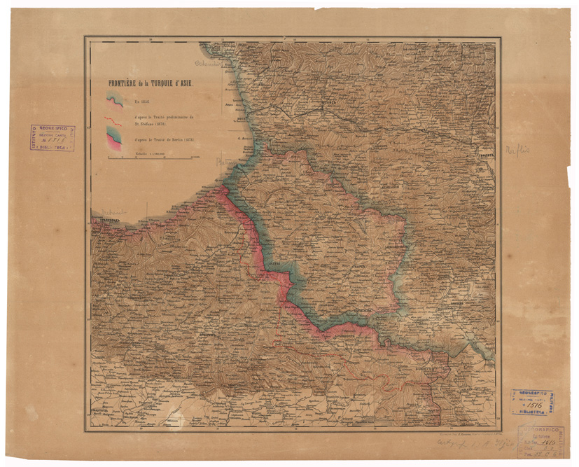 (N:35641) FRONTIERE DE LA TURQUIE D'ASIE (B0021065) Carte e stampe antiche: riproduzione a colori su carta (formato A2)