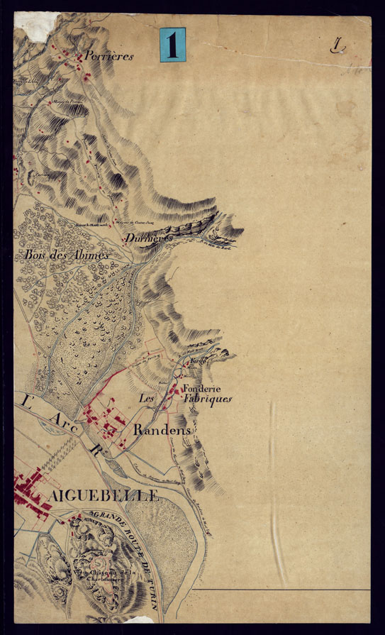 (N:22999) DINTORNI DI AITON (MORIANA) IN SETTE (7) FOGLI. ALLA SCALA DI 1:5.000 - FOGLIO 7. (CA000008) Carte e stampe antiche: riproduzione a colori su carta (formato A2)