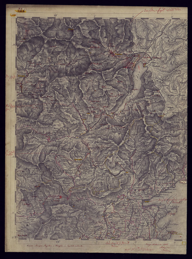 (N:1700) CARTA TOPOGRAFICA DELLA LOMBARDIA, VENETO E ITALIA CENTRALE - FOGLIO D4 (OVEST) SALO'. (CA000200) Carte e stampe antiche: riproduzione a colori su carta (formato A2)