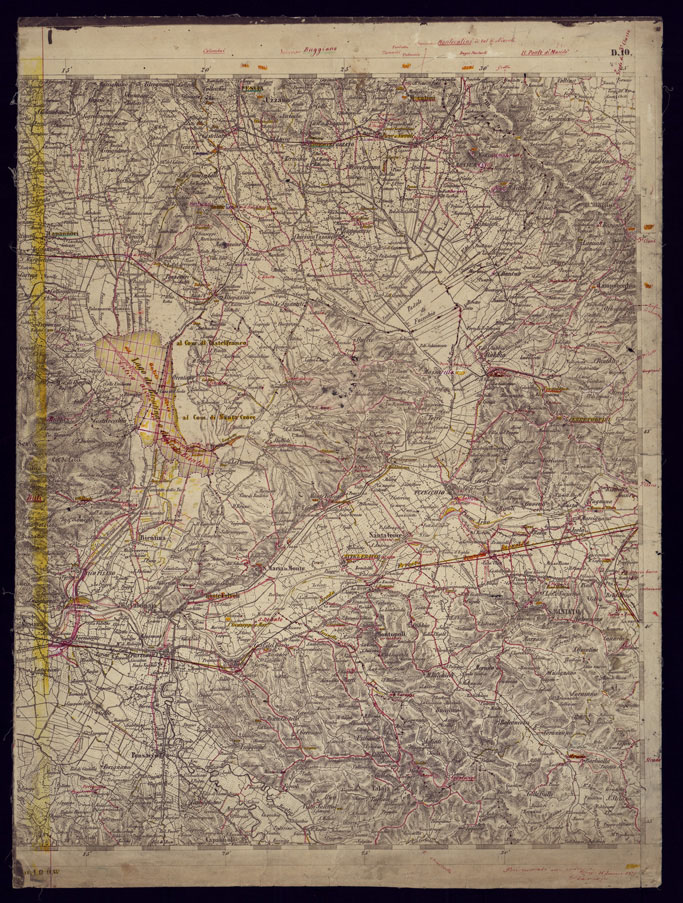 (N:1479) CARTA TOPOGRAFICA DELLA LOMBARDIA, VENETO E ITALIA CENTRALE - FOGLIO D10 (EST) PONTEDERA. (CA000216) Carte e stampe antiche: riproduzione a colori su carta (formato A2)