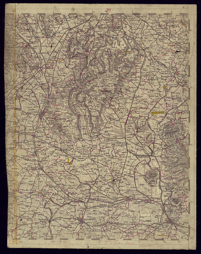 (N:1193) CARTA TOPOGRAFICA DELLA LOMBARDIA, VENETO E ITALIA CENTRALE - FOGLIO E5 (EST) ESTE. (CA000223) Carte e stampe antiche: riproduzione a colori su carta (formato A2)