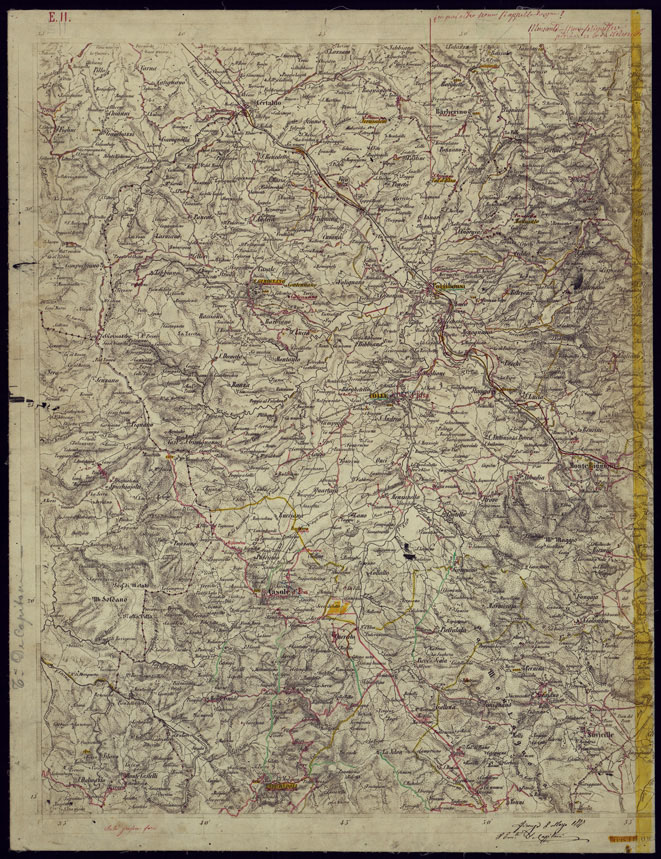 (N:1187) CARTA TOPOGRAFICA DELLA LOMBARDIA, VENETO E ITALIA CENTRALE  - FOGLIO E11 (OVEST) COLLE VAL D'ELSA. (CA000229) Carte e stampe antiche: riproduzione a colori su carta (formato A2)