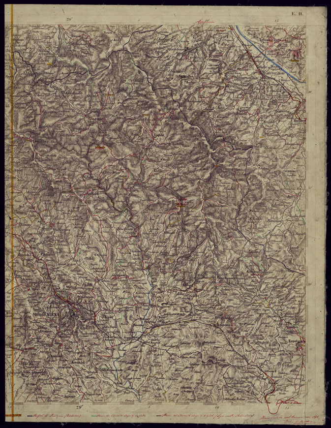 (N:1186) CARTA TOPOGRAFICA DELLA LOMBARDIA, VENETO E ITALIA CENTRALE - FOGLIO E11 (EST) SIENA. (CA000230) Carte e stampe antiche: riproduzione a colori su carta (formato A2)
