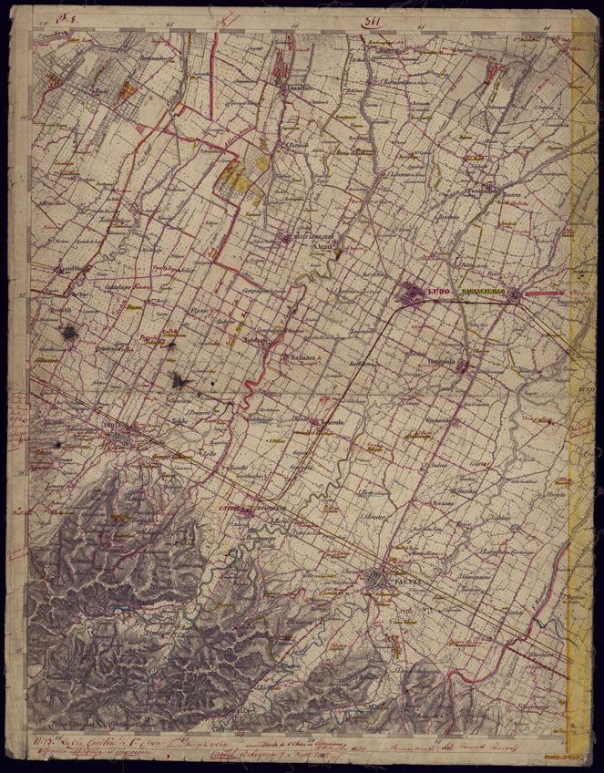 (N:1150) CARTA TOPOGRAFICA DELLA LOMBARDIA, VENETO E ITALIA CENTRALE - FOGLIO F8 (OVEST) FAENZA. (CA000244) Carte e stampe antiche: riproduzione a colori su carta (formato A2)