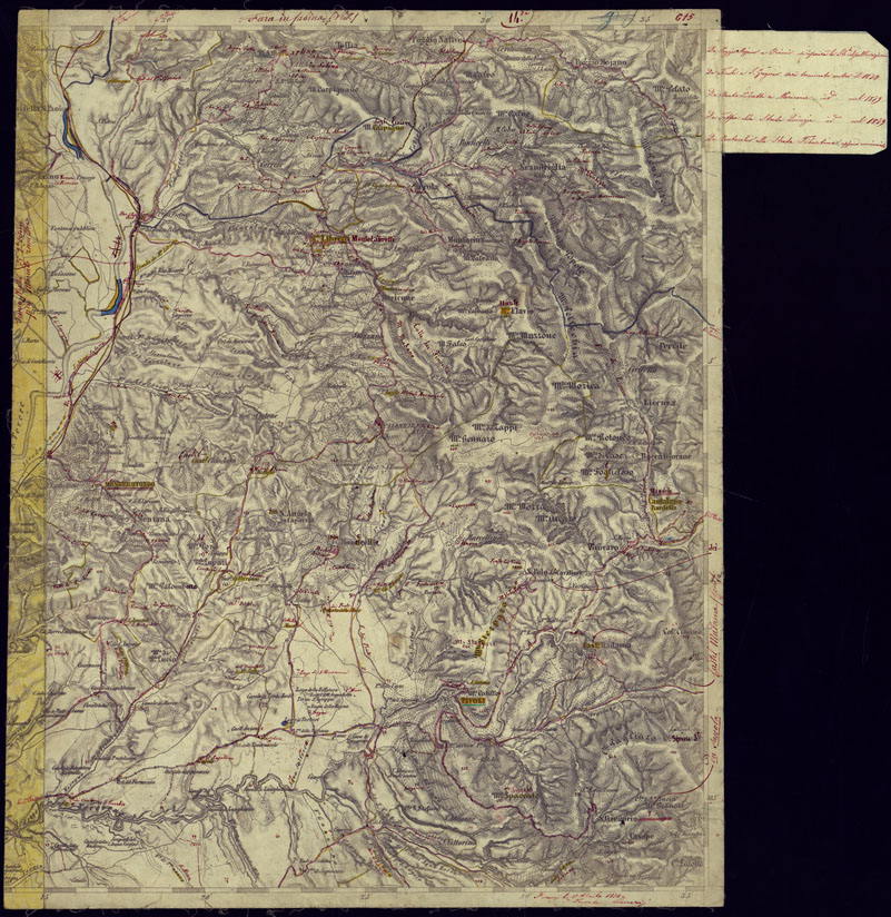 (N:1076) CARTA TOPOGRAFICA DELLA LOMBARDIA, VENETO E ITALIA CENTRALE - FOGLIO G15 (EST) TIVOLI. (CA000283) Carte e stampe antiche: riproduzione a colori su carta (formato A2)