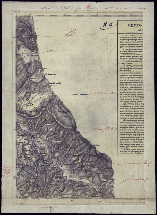 (N:1027) CARTA TOPOGRAFICA DELLA LOMBARDIA, VENETO E ITALIA CENTRALE - FOGLIO H14 PESCOROCCHIANO. (CA000300) Carte e stampe antiche: riproduzione a colori su carta (formato A2)