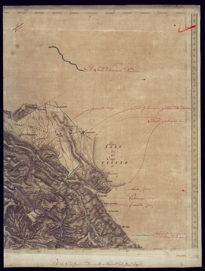 (N:1025) CARTA TOPOGRAFICA DELLA LOMBARDIA, VENETO E ITALIA CENTRALE - FOGLIO H15 (EST) AVEZZANO. (CA000302) Carte e stampe antiche: riproduzione a colori su carta (formato A2)