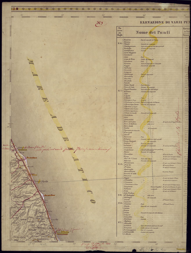 (N:1019) CARTA TOPOGRAFICA DELLA LOMBARDIA, VENETO E ITALIA CENTRALE - FOGLIO I11 (OVEST) PORTO SAN GIORGIO. (CA000307) Carte e stampe antiche: riproduzione a colori su carta (formato A2)