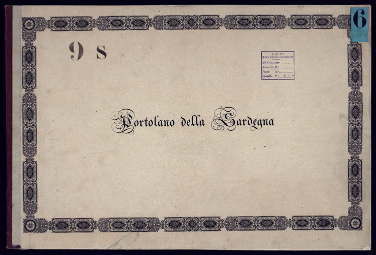(N:23025) PORTOLANO DELLA SARDEGNA - CARTA IDROGRAFICA DELLA SARDEGNA LEVATA DAL CAVALIERE GIUSEPPE ALBINI CAPITANO DI VASCELLO NELLA MARINA DI S.M. SARDA - COPERTINA RETRO. (CA000548, CA000579) Carte e stampe antiche: riproduzione a colori su carta (formato A2)