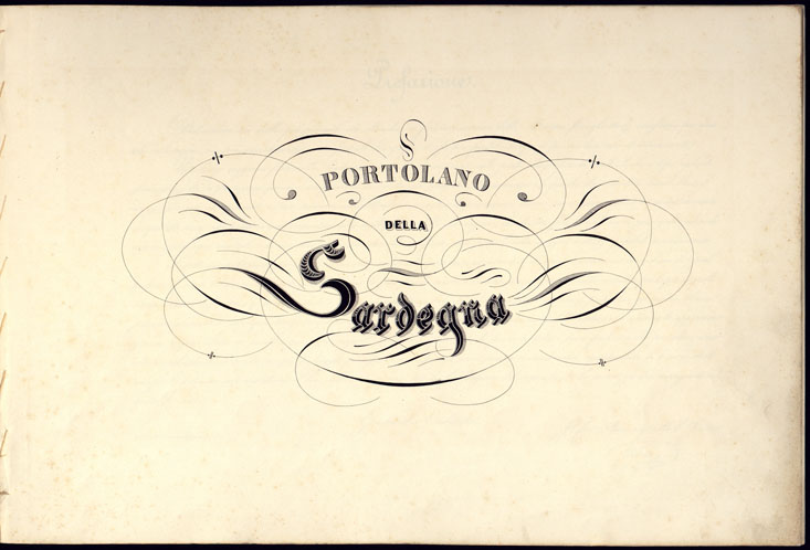(N:6020) PORTOLANO DELLA SARDEGNA - CARTA IDROGRAFICA DELLA SARDEGNA LEVATA DAL CAVALIERE GIUSEPPE ALBINI CAPITANO DI VASCELLO NELLA MARINA DI S.M. SARDA - TITOLO. (CA000549) Carte e stampe antiche: riproduzione a colori su carta (formato A2)