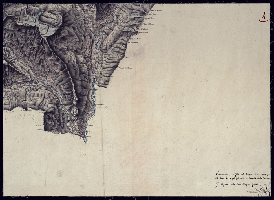 (N:10868) LEVATE TOPOGRAFICHE DELL'ALTO E BASSO NOVARESE - FOGLIO 4. (CA000978) Carte e stampe antiche: riproduzione a colori su carta (formato A2)