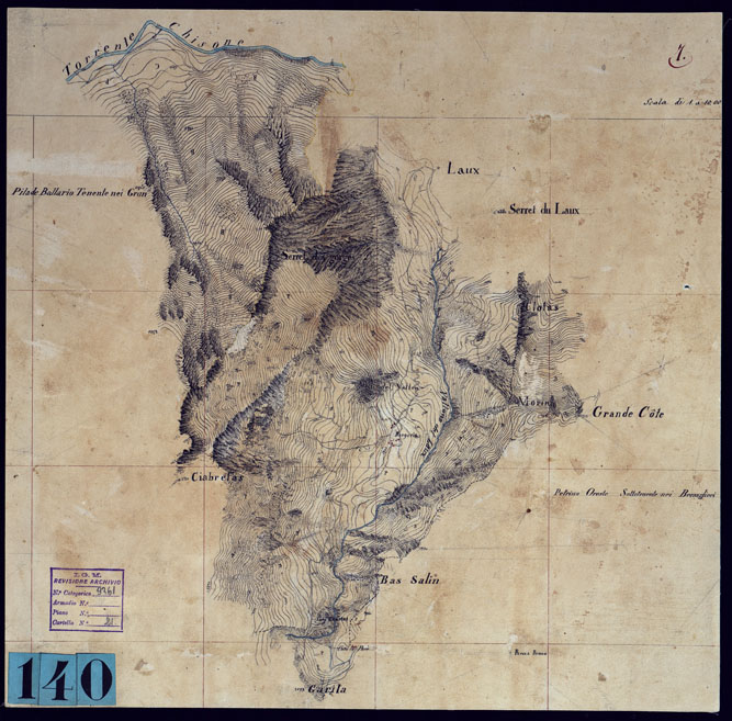 (N:23428) FENESTRELLE E DINTORNI - FOGLIO 7. (CA001692) Carte e stampe antiche: riproduzione a colori su carta (formato A2)