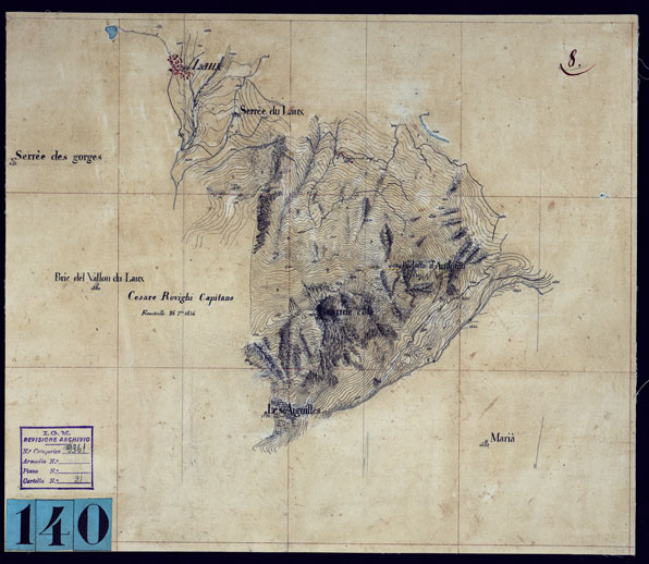 (N:23429) FENESTRELLE E DINTORNI - FOGLIO 8. (CA001693) Carte e stampe antiche: riproduzione a colori su carta (formato A2)