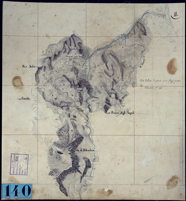 (N:23432) FENESTRELLE E DINTORNI - FOGLIO 11. (CA001696) Carte e stampe antiche: riproduzione a colori su carta (formato A2)