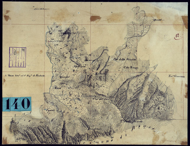 (N:23433) FENESTRELLE E DINTORNI - FOGLIO 12. (CA001697) Carte e stampe antiche: riproduzione a colori su carta (formato A2)
