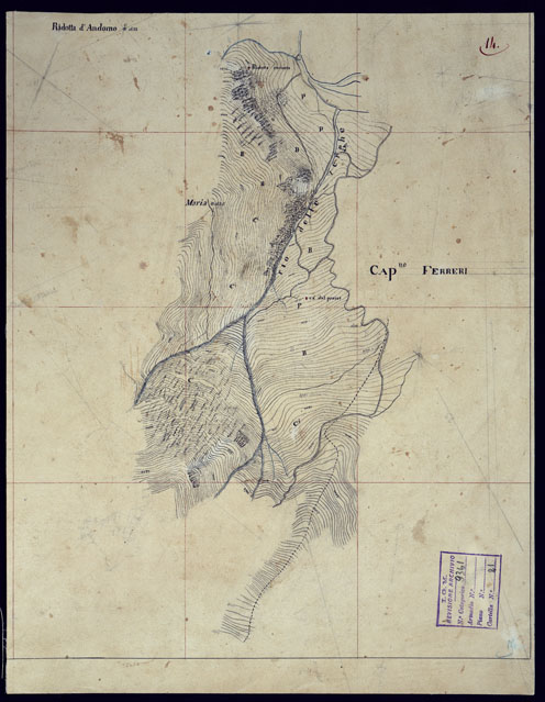 (N:23435) FENESTRELLE E DINTORNI - FOGLIO 14. (CA001699) Carte e stampe antiche: riproduzione a colori su carta (formato A2)