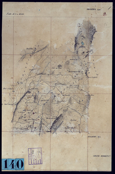 (N:23439) FENESTRELLE E DINTORNI - FOGLIO 18. (CA001703) Carte e stampe antiche: riproduzione a colori su carta (formato A2)