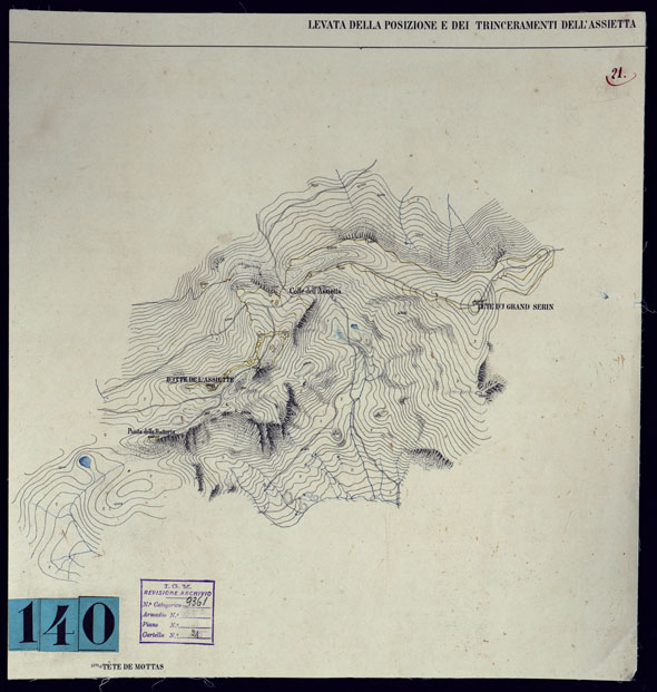 (N:23442) FENESTRELLE E DINTORNI - FOGLIO 21. (CA001706) Carte e stampe antiche: riproduzione a colori su carta (formato A2)