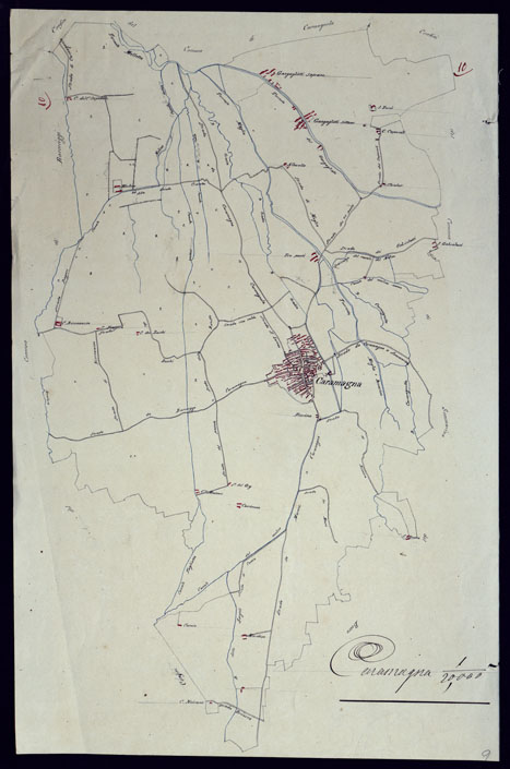 (N:4974) TERRITORIO COMPRESO TRA RACCONIGI, MORETTA, SAVIGLIANO, ALESSANDRIA ED IVREA - CARAMAGNA. (CA001867) Carte e stampe antiche: riproduzione a colori su carta (formato A2)