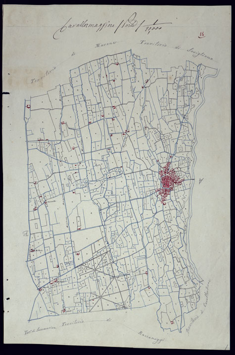 (N:4942) TERRITORIO COMPRESO TRA RACCONIGI, MORETTA, SAVIGLIANO, ALESSANDRIA ED IVREA - CAVALLERMAGGIORE. (CA001873) Carte e stampe antiche: riproduzione a colori su carta (formato A2)