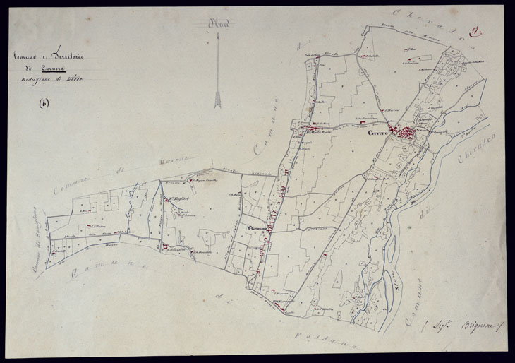 (N:4948) TERRITORIO COMPRESO TRA RACCONIGI, MORETTA, SAVIGLIANO, ALESSANDRIA ED IVREA - CERVERE. (CA001876) Carte e stampe antiche: riproduzione a colori su carta (formato A2)