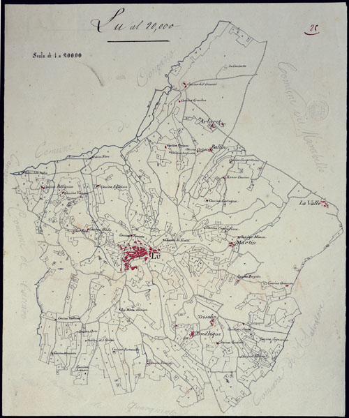 (N:4966) TERRITORIO COMPRESO TRA RACCONIGI, MORETTA, SAVIGLIANO, ALESSANDRIA ED IVREA - LU. (CA001884) Carte e stampe antiche: riproduzione a colori su carta (formato A2)