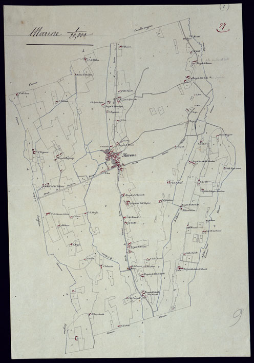 (N:4976) TERRITORIO COMPRESO TRA RACCONIGI, MORETTA, SAVIGLIANO, ALESSANDRIA ED IVREA - MARENE. (CA001886) Carte e stampe antiche: riproduzione a colori su carta (formato A2)