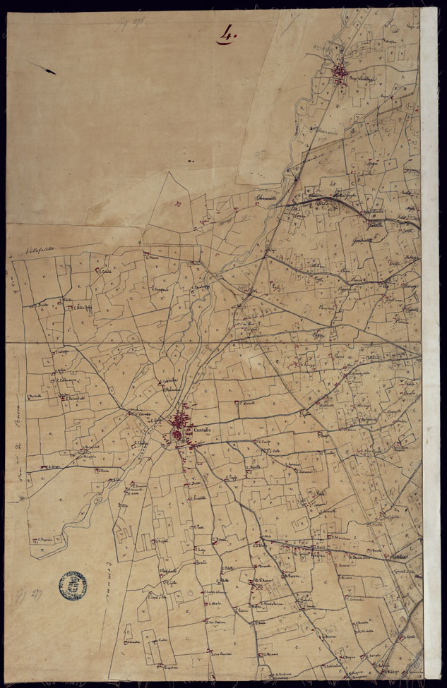 (N:7835) DODICI MINUTE DI CAMPAGNA, ALLA SCALA DI 1/20.000 DI PARTE DEL TERRITORIO COMPRESO FRA IL TORRENTE MELLEA E IL FIUME TANARO NELLA PROVINCIA DI CUNEO -  FOGLIO 4 CENTALLO. (CA001917) Carte e stampe antiche: riproduzione a colori su carta (formato A2)