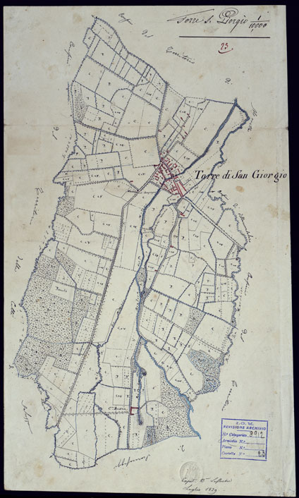 (N:6128) TERRITORIO COMPRESO TRA BRA, MORETTA, CAVALLERMAGGIORE, RACCONIGI, VILLANOVA - FOGLIO 23  TORRE SAN GIORGIO (CA001953) Carte e stampe antiche: riproduzione a colori su carta (formato A2)