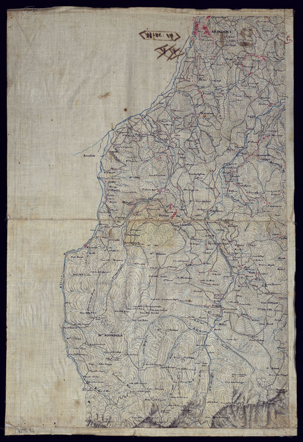 (N:5756) CORSO DEL TANARO E DEI SUOI AFFLUENTI DALLE SORGENTI SINO AD ALBA & C. ALLA SCALA DI 1 50.000 - FOGLIO 5. (CA002023) Carte e stampe antiche: riproduzione a colori su carta (formato A2)
