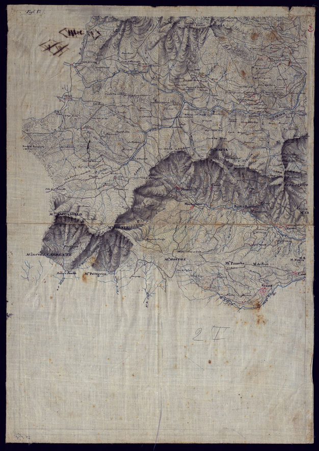 (N:5639) CORSO DEL TANARO E DEI SUOI AFFLUENTI DALLE SORGENTI SINO AD ALBA & C. ALLA SCALA DI 1 50.000 - FOGLIO 8. (CA002026) Carte e stampe antiche: riproduzione a colori su carta (formato A2)