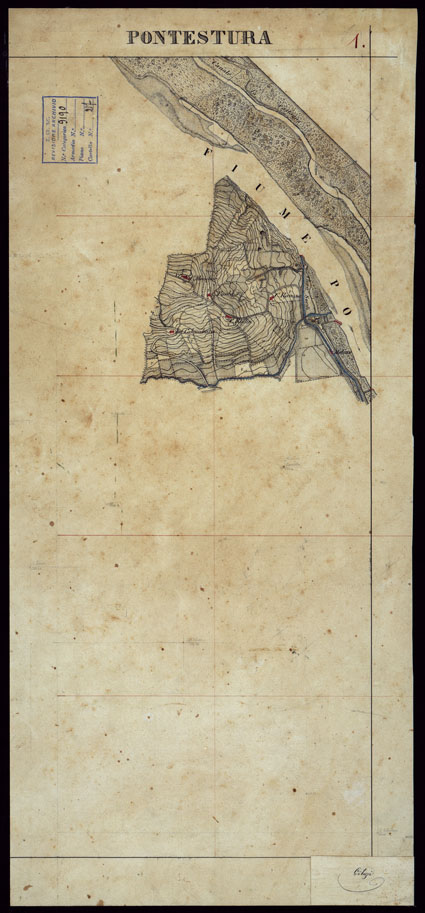 (N:23597) GRUPPO DI 132 FRAZIONI DI MINUTE DI CAMPAGNA ALLA SCALA 1:10.000 DEI RILEVAMENTI ESEGUITI NEL 1853-1867 - PONTESTURA - RILIEVI OPERATORE N. 1. (CA002205) Carte e stampe antiche: riproduzione a colori su carta (formato A2)