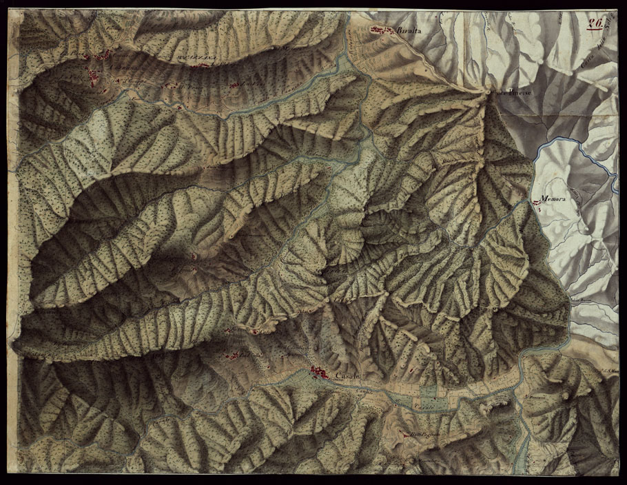 (N:16486) RIVIERA DI LEVANTE ALLA QUARTA DELLA SCALA DI SAVOIA OSSIA DI 1 A 9.450 ESEGUITA NEGLI ANNI 1816. 1822. 23. 24. 25. 1826 e 1827 - FOGLIO 26 (CA002530) Carte e stampe antiche: riproduzione a colori su carta (formato A2)