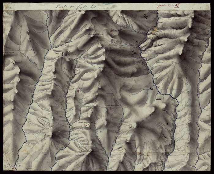 (N:16507) RIVIERA DI LEVANTE ALLA QUARTA DELLA SCALA DI SAVOIA OSSIA DI 1 A 9.450 ESEGUITA NEGLI ANNI 1816. 1822. 23. 24. 25. 1826 e 1827 - FOGLIO 47. (CA002553) Carte e stampe antiche: riproduzione a colori su carta (formato A2)