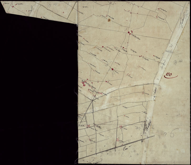 (N:15470) RICOGNIZIONI ESEGUITE ALLA SCALA DI 1/20.000 CHE COMPRENDANO LE DUE RIVIERE DEGLI EX STATI SARDI E PARTE DELLE ATTUALI PROVINCIE DI ALESSANDRIA  E DI PAVIA - FOGLIO 120. (CA002760) Carte e stampe antiche: riproduzione a colori su carta (formato A2)