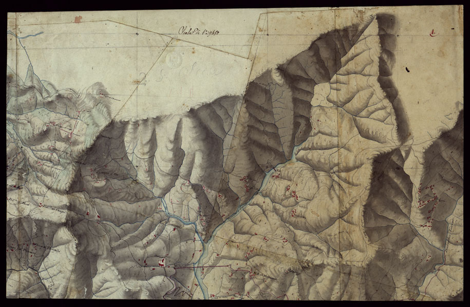 (N:681) TERRITORIO COMPRESO TRA DURAZZO E NERVI - FOGLIO 1 + RETRO. (CA002802, CA002803) Carte e stampe antiche: riproduzione a colori su carta (formato A2)