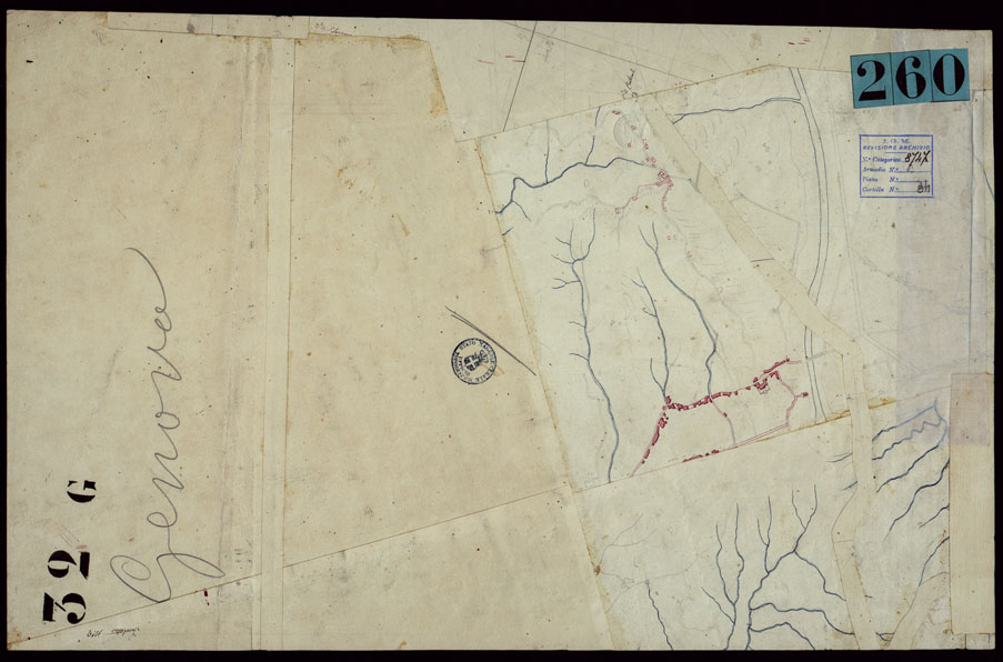 (N:681) TERRITORIO COMPRESO TRA DURAZZO E NERVI - FOGLIO 1 + RETRO. (CA002802, CA002803) Carte e stampe antiche: riproduzione a colori su carta (formato A2)