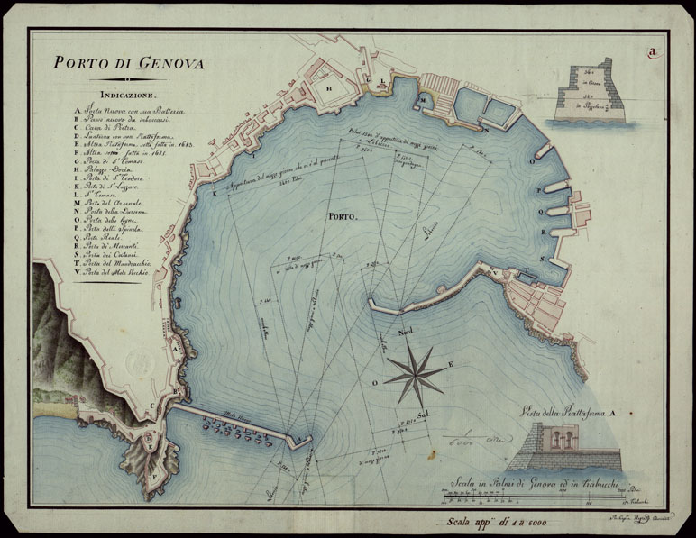(N:14137) PORTO DI GENOVA (CA002986) Carte e stampe antiche: riproduzione a colori su carta (formato A2)