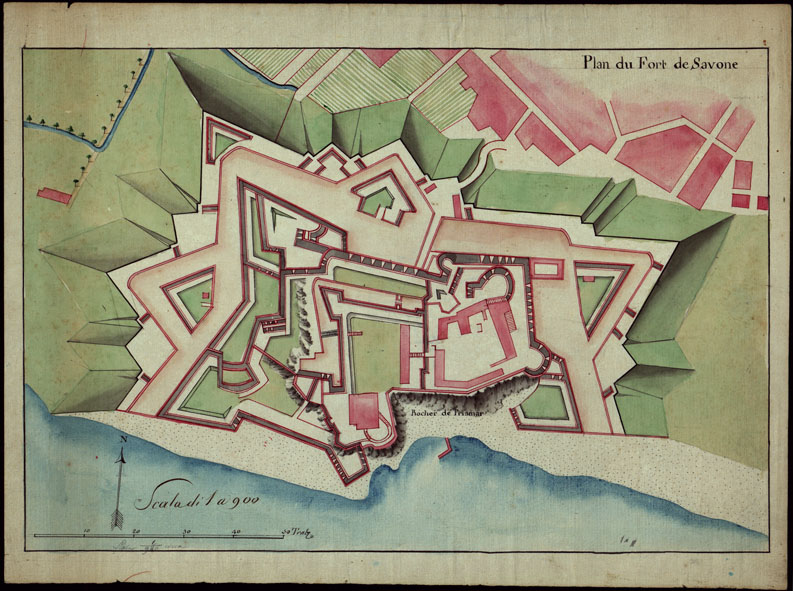 (N:14065) PLAN DU FORT DE SAVONE. (CA002995) Carte e stampe antiche: riproduzione a colori su carta (formato A2)