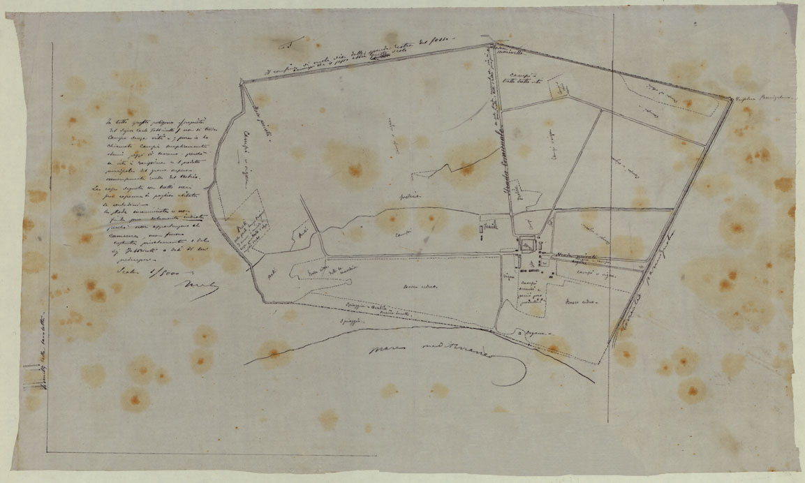 (N:23839) COMUNE DI ORTONOVO LUCIDI DI CAMPAGNA - FOGLIO 3 (CA003110) Carte e stampe antiche: riproduzione a colori su carta (formato A2)