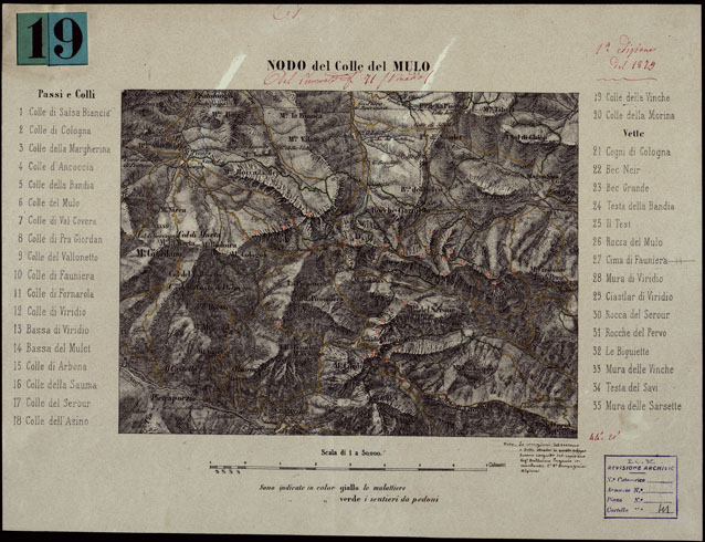 (N:23932) NODO DEL COLLE DEL MULO (CA003328) Carte e stampe antiche: riproduzione a colori su carta (formato A2)