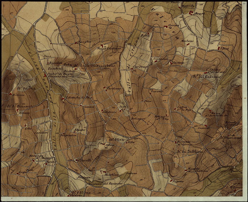 (N:847) CARTA DEI DINTORNI DI VALENZA - FOGLIO 10 (CA003346) Carte e stampe antiche: riproduzione a colori su carta (formato A2)