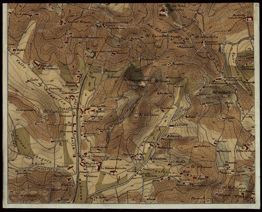 (N:844) CARTA DEI DINTORNI DI VALENZA - FOGLIO 13 (CA003349) Carte e stampe antiche: riproduzione a colori su carta (formato A2)