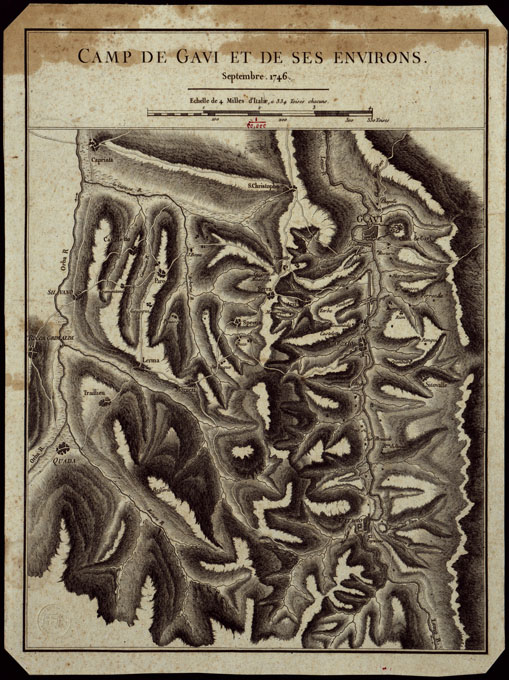 (N:475) CAMP DE GAVI ET DE SES ENVIRONS SEPTEMBRE 1746 (CA003512) Carte e stampe antiche: riproduzione a colori su carta (formato A2)