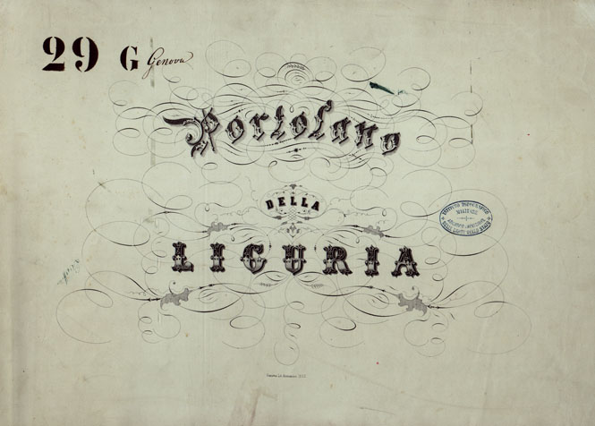 (N:14148) PORTOLANO DELLA LIGURIA - TITOLO (CA003518) Carte e stampe antiche: riproduzione a colori su carta (formato A2)