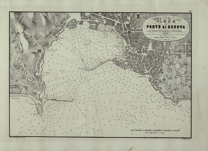 (N:14159) PORTOLANO DELLA LIGURIA - RADA PORTO DI GENOVA (CA003533) Carte e stampe antiche: riproduzione a colori su carta (formato A2)
