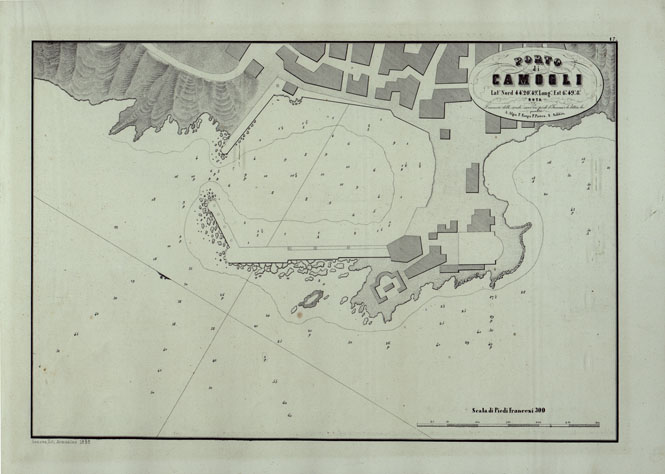 (N:1737) PORTOLANO DELLA LIGURIA - PORTO DI CAMOGLI (CA003534) Carte e stampe antiche: riproduzione a colori su carta (formato A2)