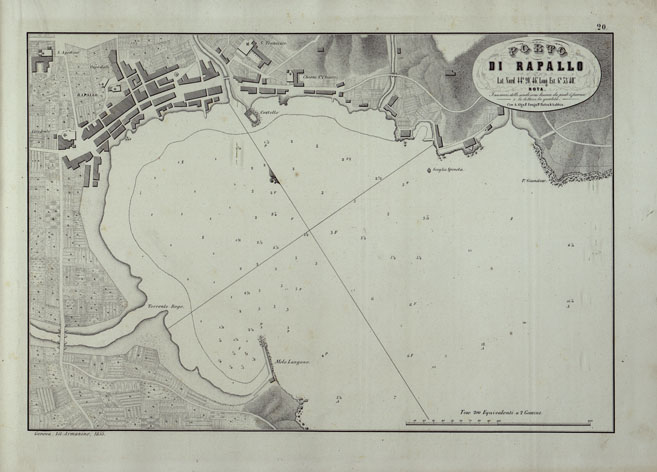 (N:1747) PORTOLANO DELLA LIGURIA - PORTO DI RAPALLO (CA003537) Carte e stampe antiche: riproduzione a colori su carta (formato A2)