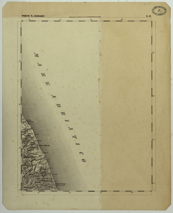 (N:11783) CARTA TOPOGRAFICA DELLA LOMBARDIA, DEL VENETO E DELL'ITALIA CENTRALE - CARTA DEGLI EX DUCATI DI PARMA, PIACENZA E MODENA - L.11 PORO SAN GIORGIO (CA004333) Carte e stampe antiche: riproduzione a colori su carta (formato A2)