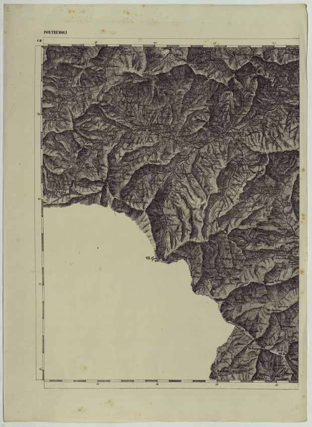 (N:11836) CARTA TOPOGRAFICA DELLE PROVINCIE LOMBARDO-VENETE E DEGLI EX DUCATI ALLA SCALA DI 1:86.400 1865 - FOG. C.8 PONTREMOLI (CA004554) Carte e stampe antiche: riproduzione a colori su carta (formato A2)